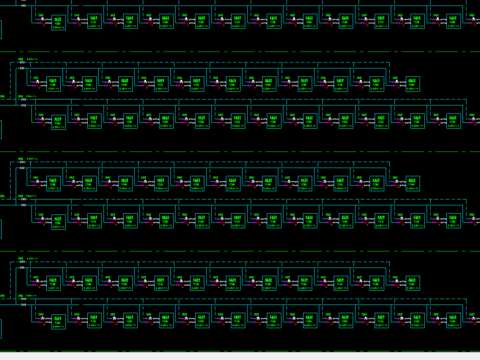  档案馆cad暖通图 