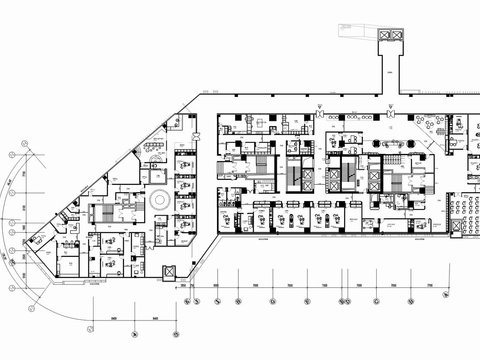  口腔医院cad施工图 