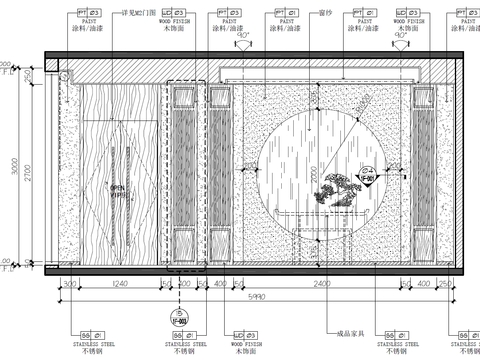  私人会所平面布置CAD施工图 