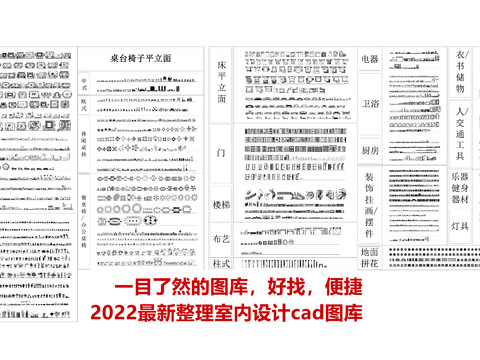  2022最新整理室内设计cad图库 