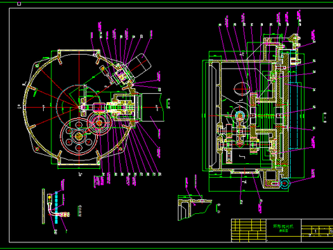  环形抛光机装配机械节点大样 