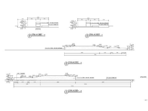 枯山水置石景观cad大样图 