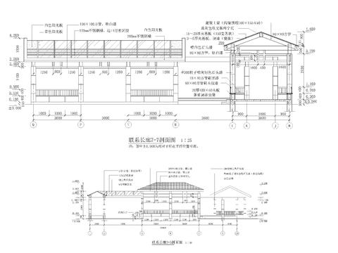  景觀長廊CAD施工圖 