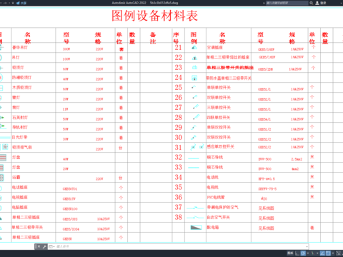  CAD开关插座灯具cad图库 