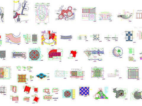  铺地图案CAD图库 