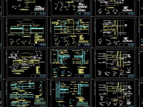  压型钢板屋面cad节点 