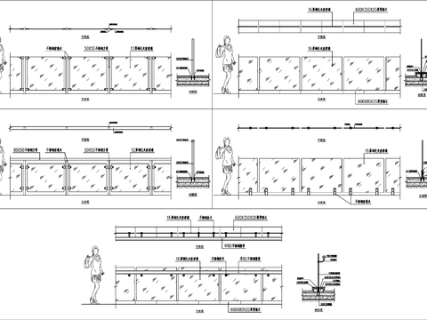  玻璃栏杆做法节点大样 