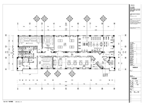  健身会所cad施工图 