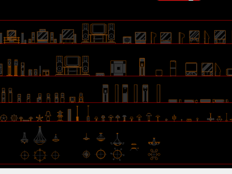  家用电器cad图库 