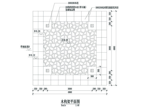  廊亭CAD施工圖 