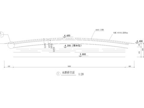  木拱桥全套cad详图 