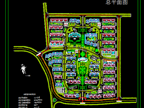 舊村改造規(guī)劃CAD施工圖 