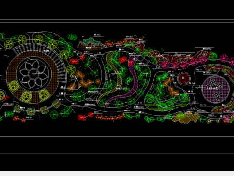  西三环局部园林CAD施工图 