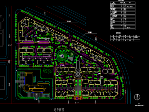  小区规划cad平面图 