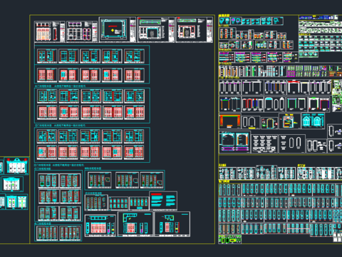  定制柜门cad图库 
