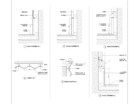  快餐厅墙身节点大样图 