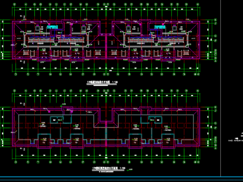  泗洪县江南国际花园17号楼给排水CAD施工图 