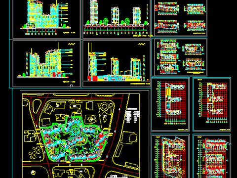  住宅小区规划cad平面图 