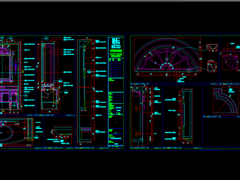  全屋定制家居立面cad图纸 