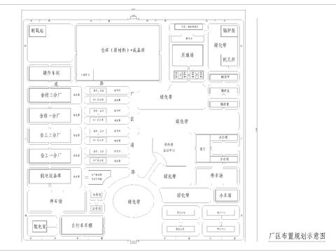  廠區(qū)CAD施工圖 