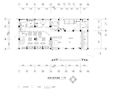  某宾馆装饰平面cad施工图 