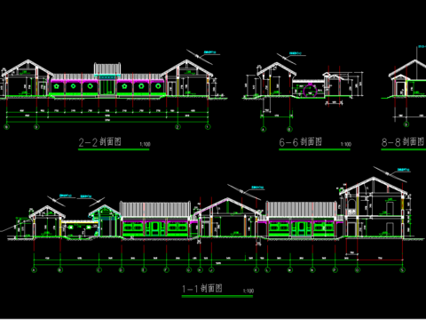  四合院建筑CAD施工圖 