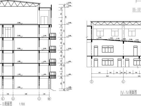  教学楼建筑cad施工图 