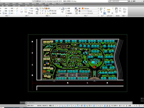  小区环境规划景观cad平面图 
