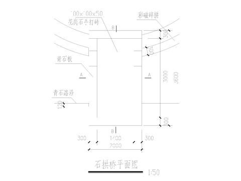  石拱桥cad大样图 