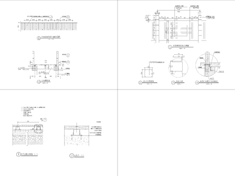 木栈道做法节点大样 