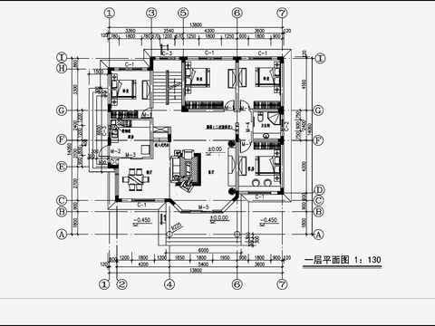  歐式別墅住宅CAD施工圖 