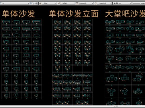  室内图库设计cad施工图 
