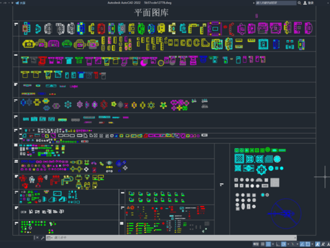  室内装饰平面图库cad施工图 
