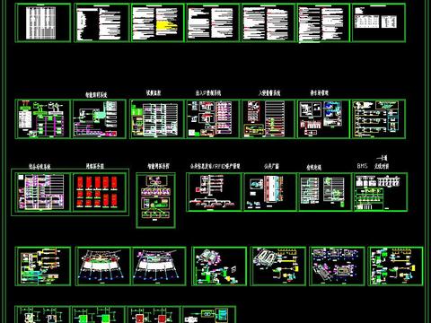  办公楼系统图CAD图库 