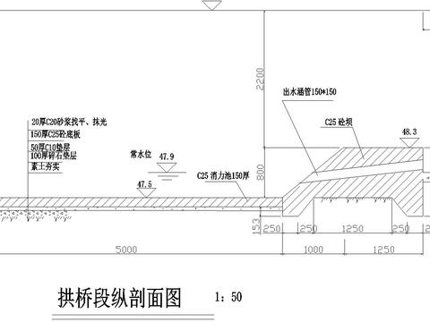  步行橋cad大樣圖 