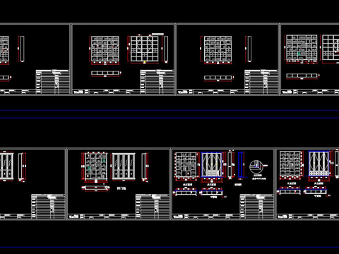  全屋定制书柜cad图库 