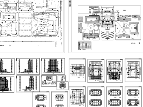  理工大學(xué)技術(shù)科學(xué)樓cad施工圖 