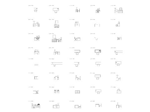  后现代风格书桌 写字台 电脑桌cad图库 