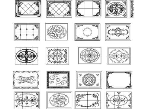  超全的拼花CAD图库 