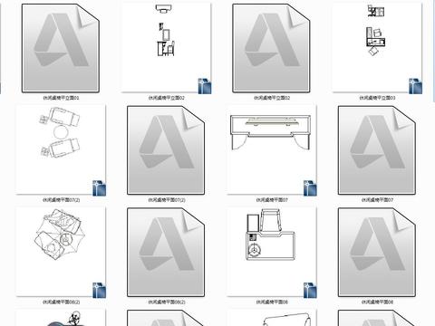  休闲桌椅cad图库 