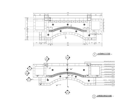  新中式LOGO景墙跌水水景cad节点大样图 