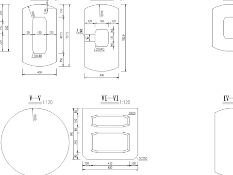  索塔构造CAD施工图 