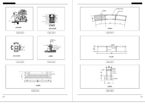  围栏树池CAD图库 