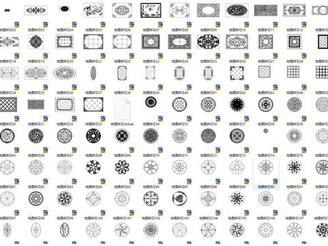  地面拼花CAD图库 