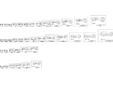  R系列不同尺寸减速机CAD施工图 
