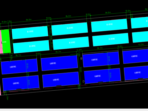  平面图带标注cad图库 