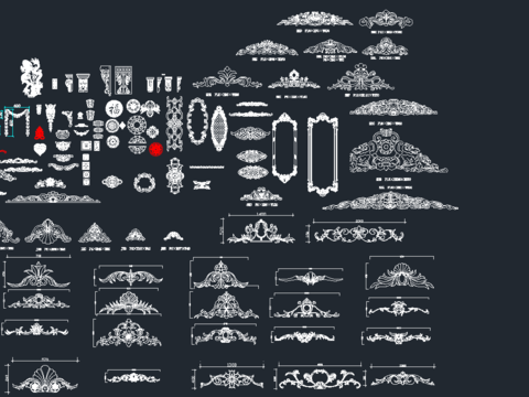  雕花cad图库 