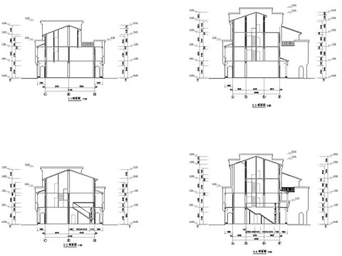  寺庙古建筑 寺院 设计方案图cad大样图 