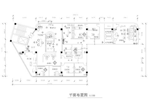  400㎡美容院 SPA養(yǎng)生館CAD施工圖 