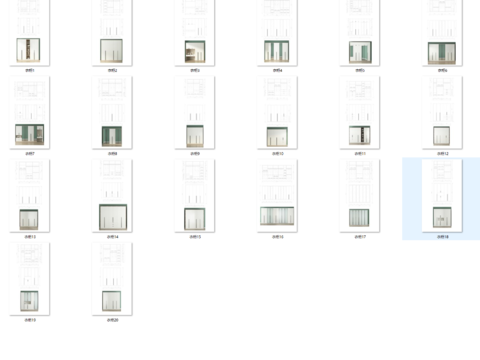  衣柜内部结构CAD图库 